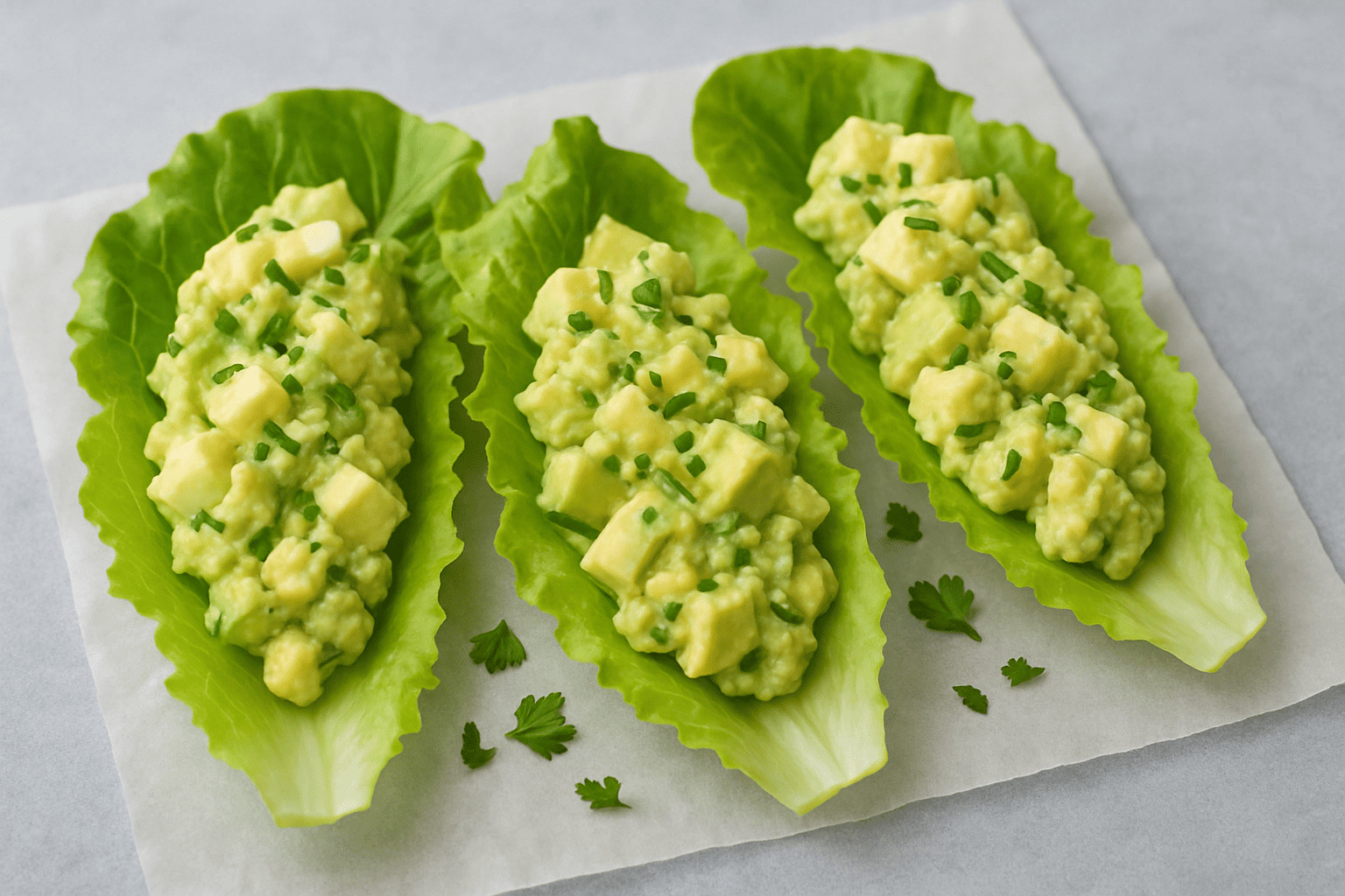 Avocado Egg Salad Lettuce Wraps